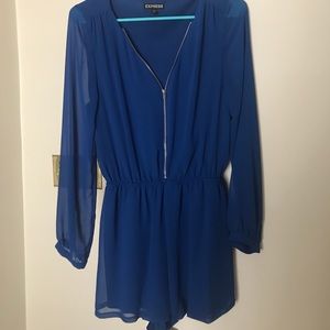 Blue dressy express romper
